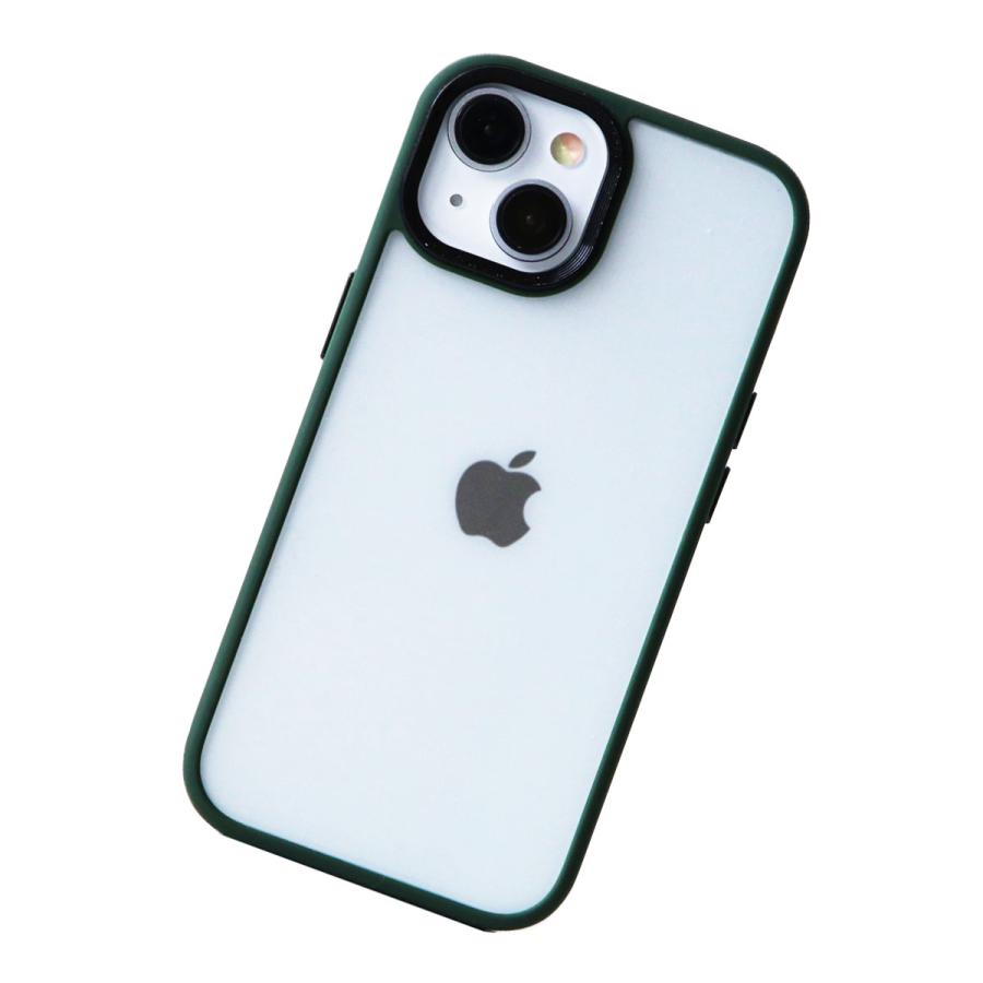 iPhone14 Pro クリア ケース 半透明 アイフォン14 プロ ハイブリッド カバー つや消し 耐衝撃 「  ノスタルジック カラー マット ケース 」｜izu｜03