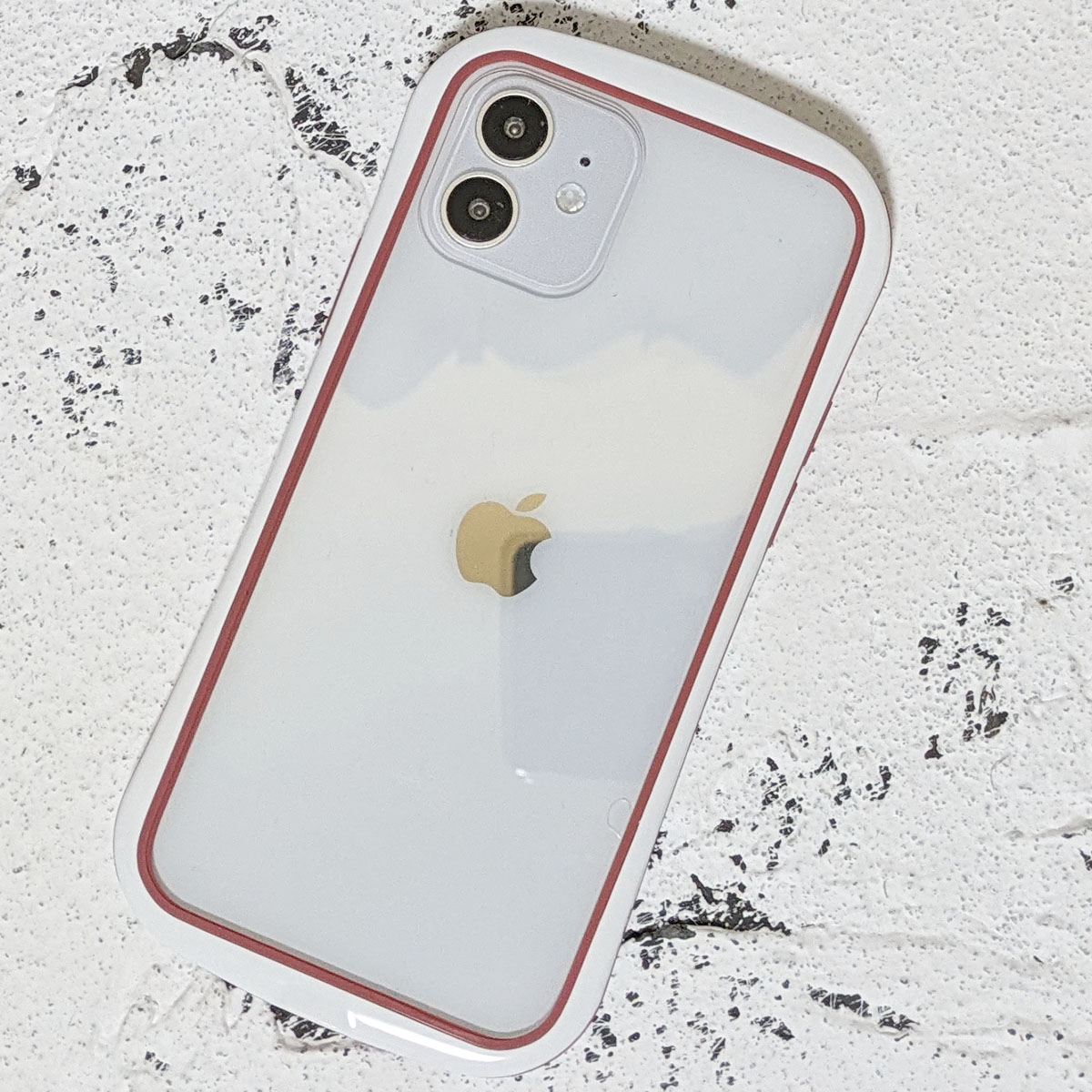 iPhone12 12Pro クリア ケース ハイブリッド アイフォン12 12プロ カバー 透明 ステッカー 写真 「 背面 ライン キャンディーカラー クリアケース」｜izu｜18