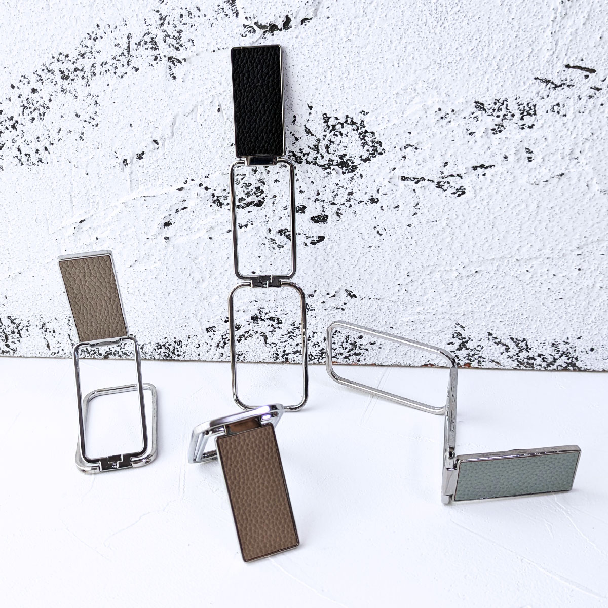  多機能 リング メタル スクエアスタンド機能 動画視聴自撮り棒落下防止フック角度が自由に変えられる