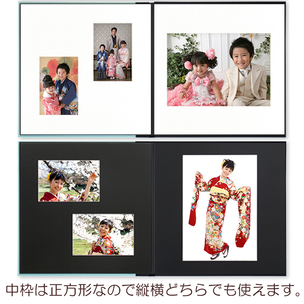 写真台紙 アルバム パレット ブックタイプ 6面 8切 L判 ミドルサイズ