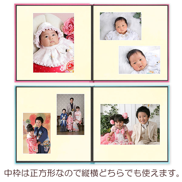写真台紙 アルバム ピュア ブックタイプ 6面 2L L判 キャビネ