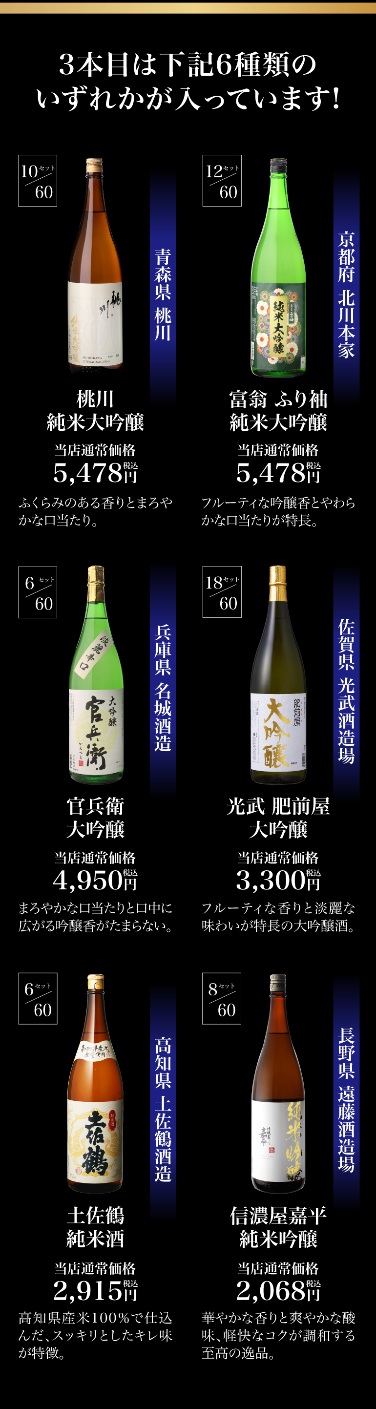 十四代 8/30限定 全品P2倍 日本酒福袋 1800ml×3本セット 第34弾 限定60