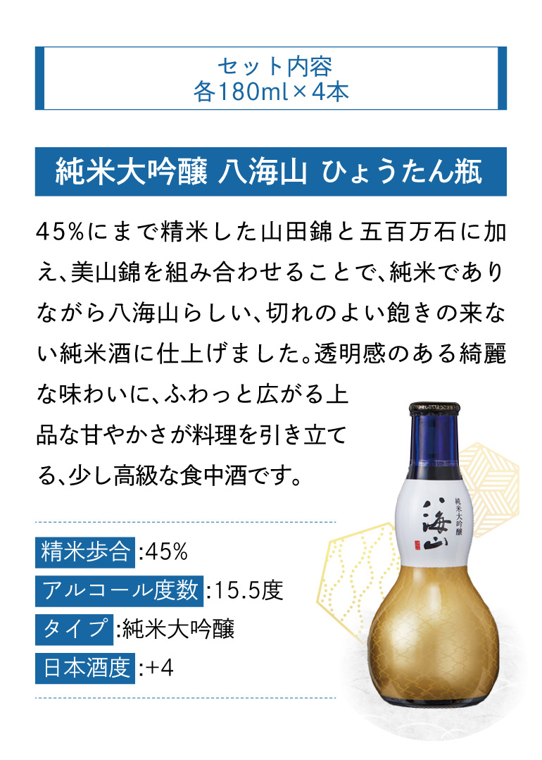 八海山4種飲み比べセット