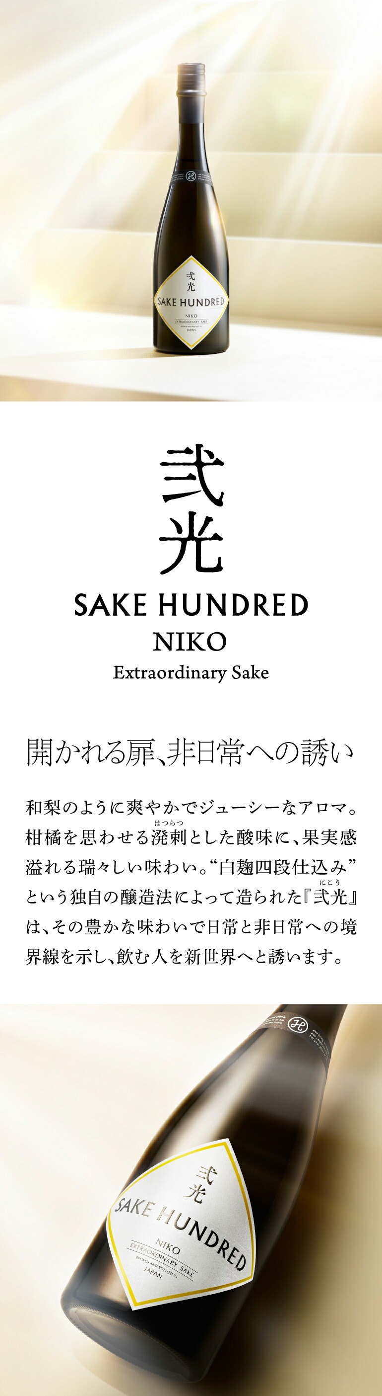 日本酒 弐光(にこう) 720ml NIKO 新潟県 白瀧酒造 SAKE HUNDRED サケ