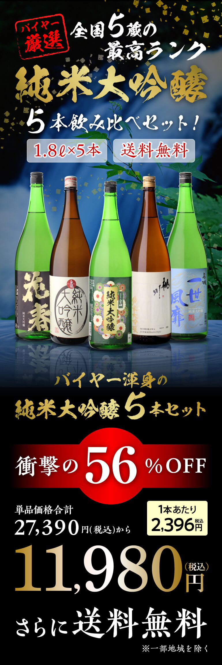 純米大吟醸5本飲み比べセット