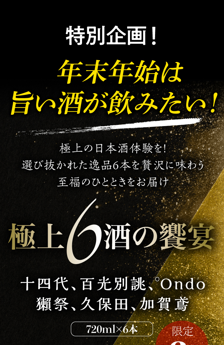 十四代 日本酒「極上6酒の饗宴」飲み比べセット 720ml×6本 【送料無料