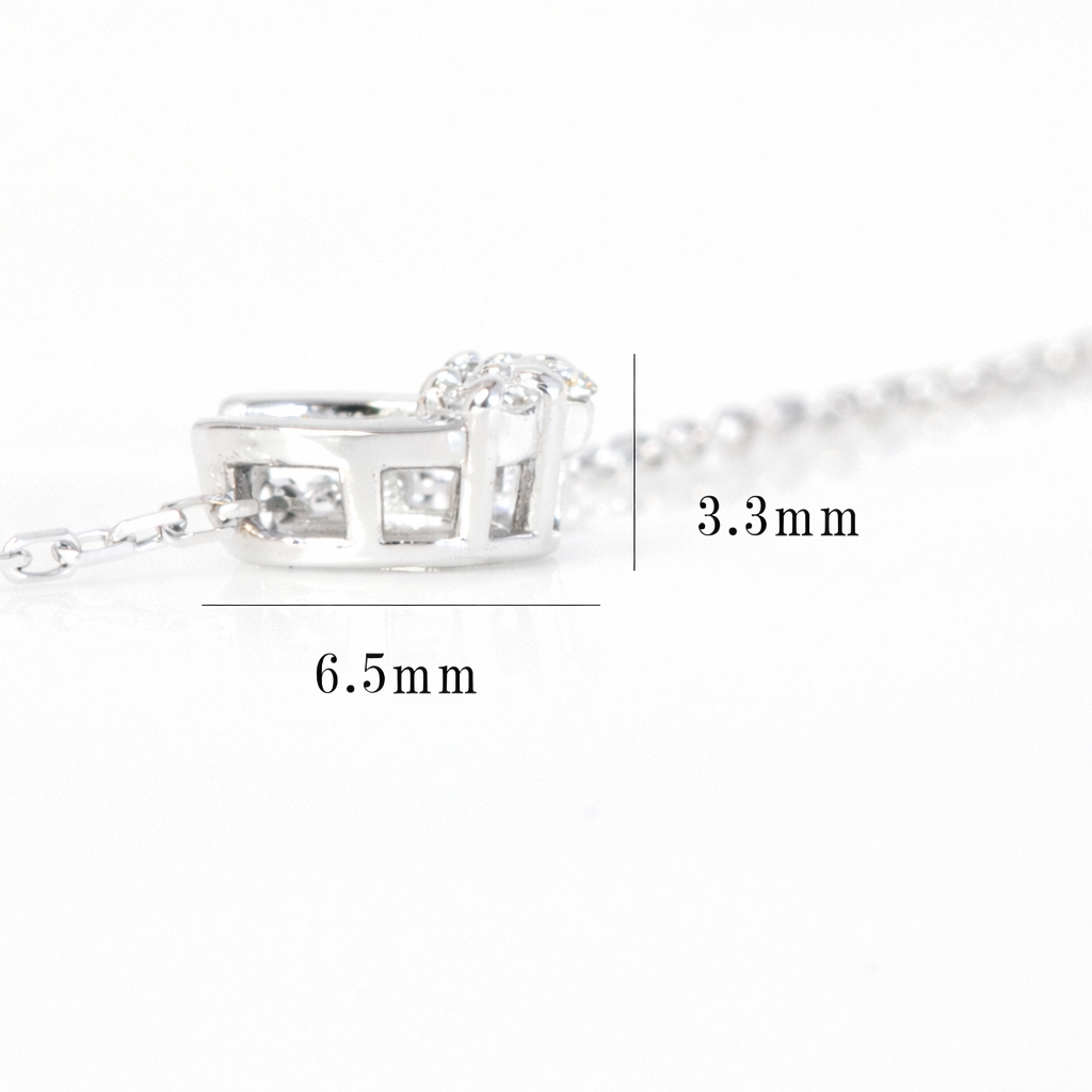 pt900 馬蹄 ダイヤモンド ネックレス レディース ホースシュー ダイヤ 0.06ct プラチナ900 幸運 お守り 上品 高級の画像