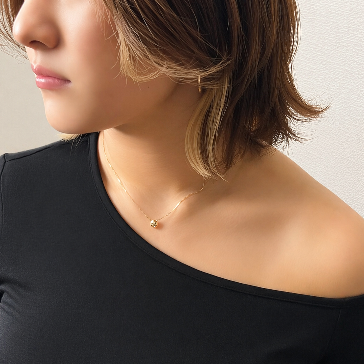 ネックレス K18 レディース スマイル にこちゃん オパール