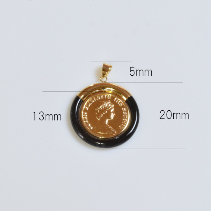 K18 エリザベス コイン ペンダント トップのみ k18 18K 18金 ゴールド