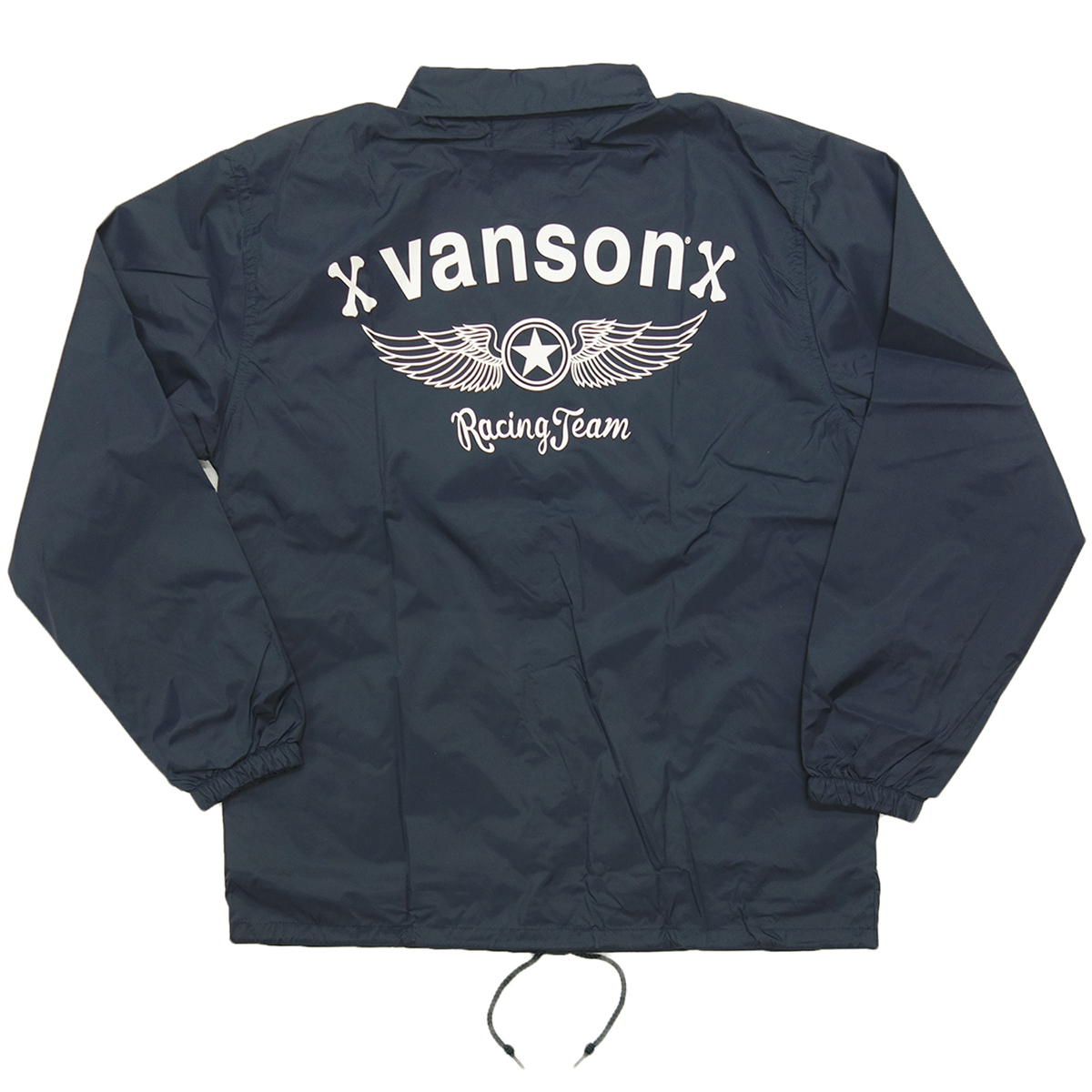 VANSON（バンソン） ナイロン コーチジャケット メンズ 紺 NVSL-2207