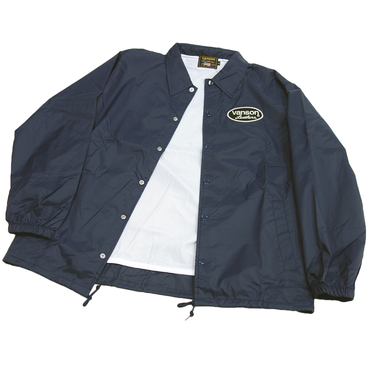 VANSON（バンソン） ナイロン コーチジャケット メンズ 紺 NVSL-2207