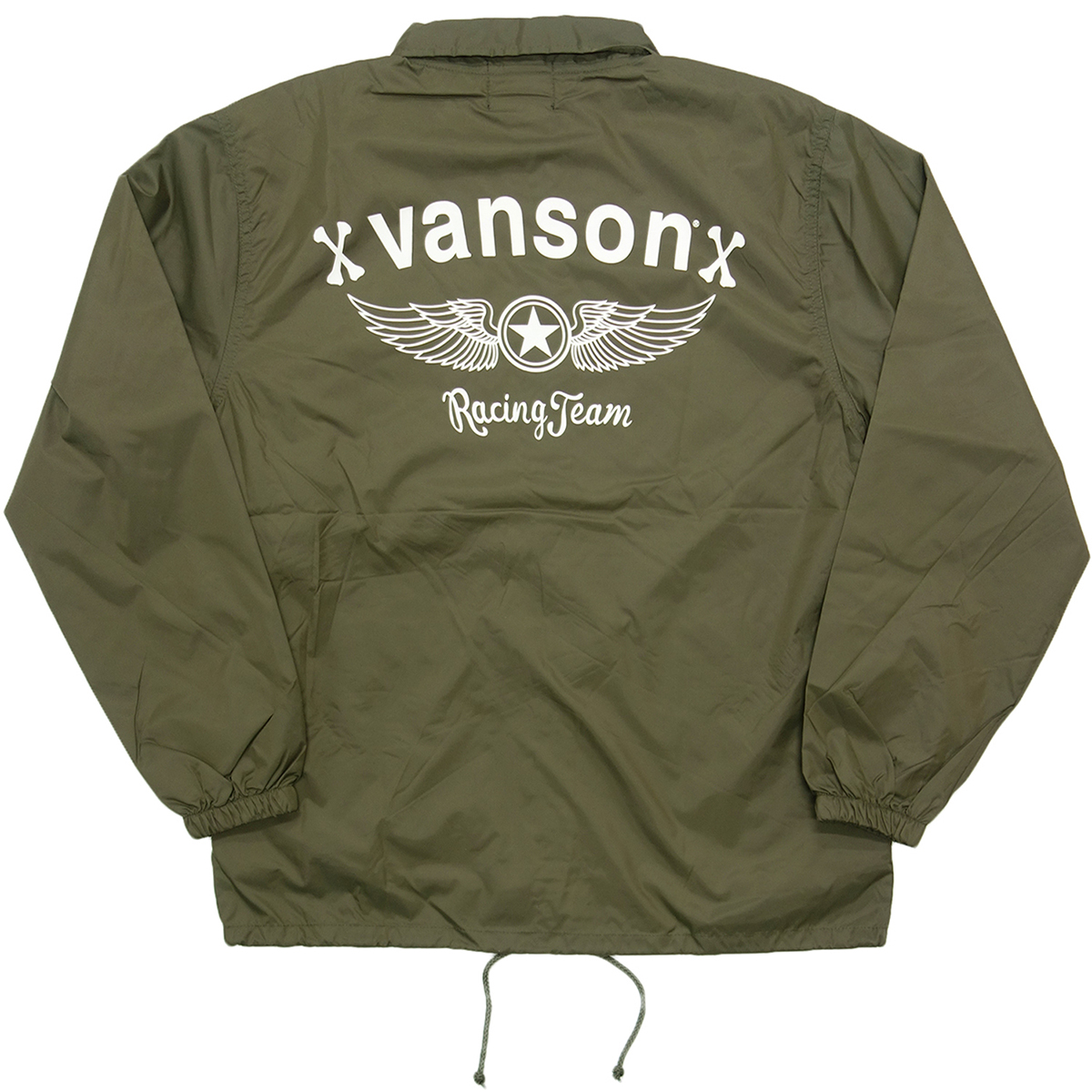 VANSON（バンソン） ナイロン コーチジャケット メンズ 茶 NVSL-2207