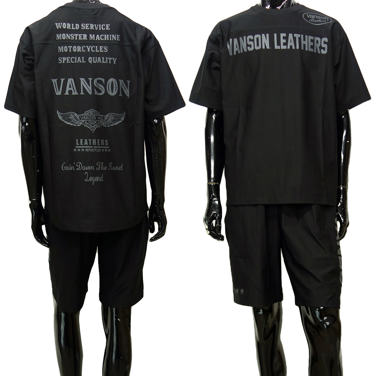 VANSON バンソン セットアップ メンズ 上下セット 半袖 Tシャツ