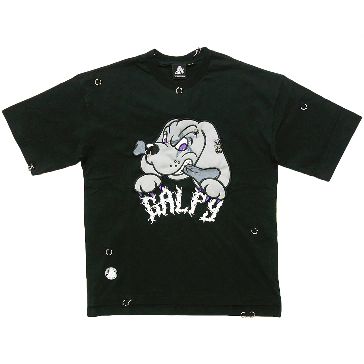 GALFY（ガルフィー） ピアス 半袖 Tシャツ 黒 162028 MCF : 和柄と