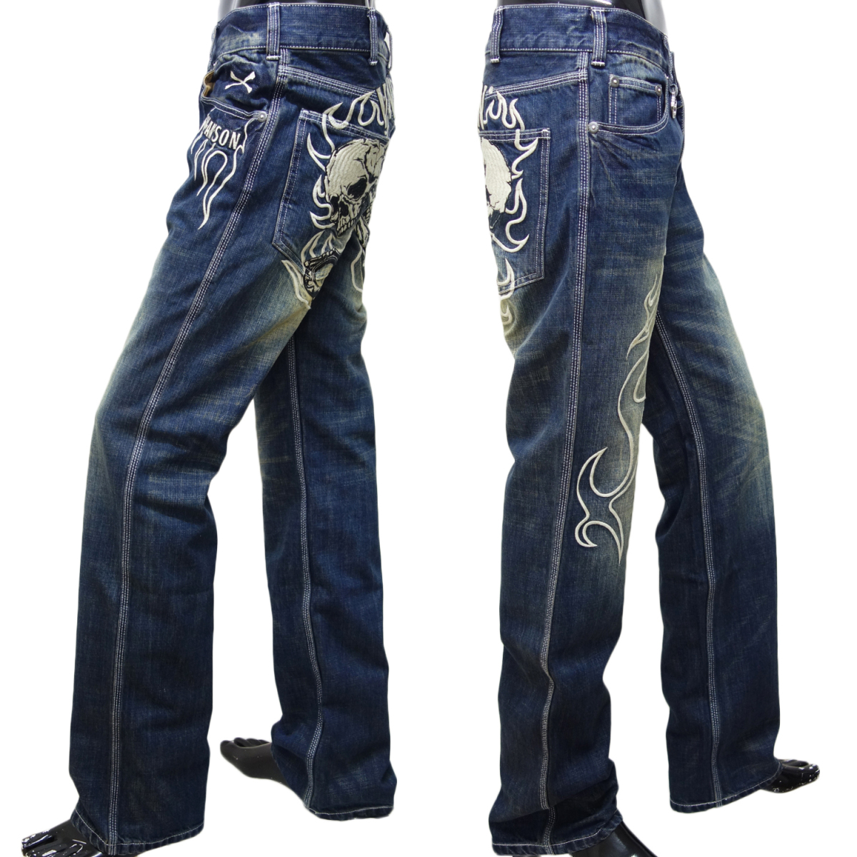 VANSON（バンソン） ドクロ スカル ジーンズ デニム ジーパン メンズ