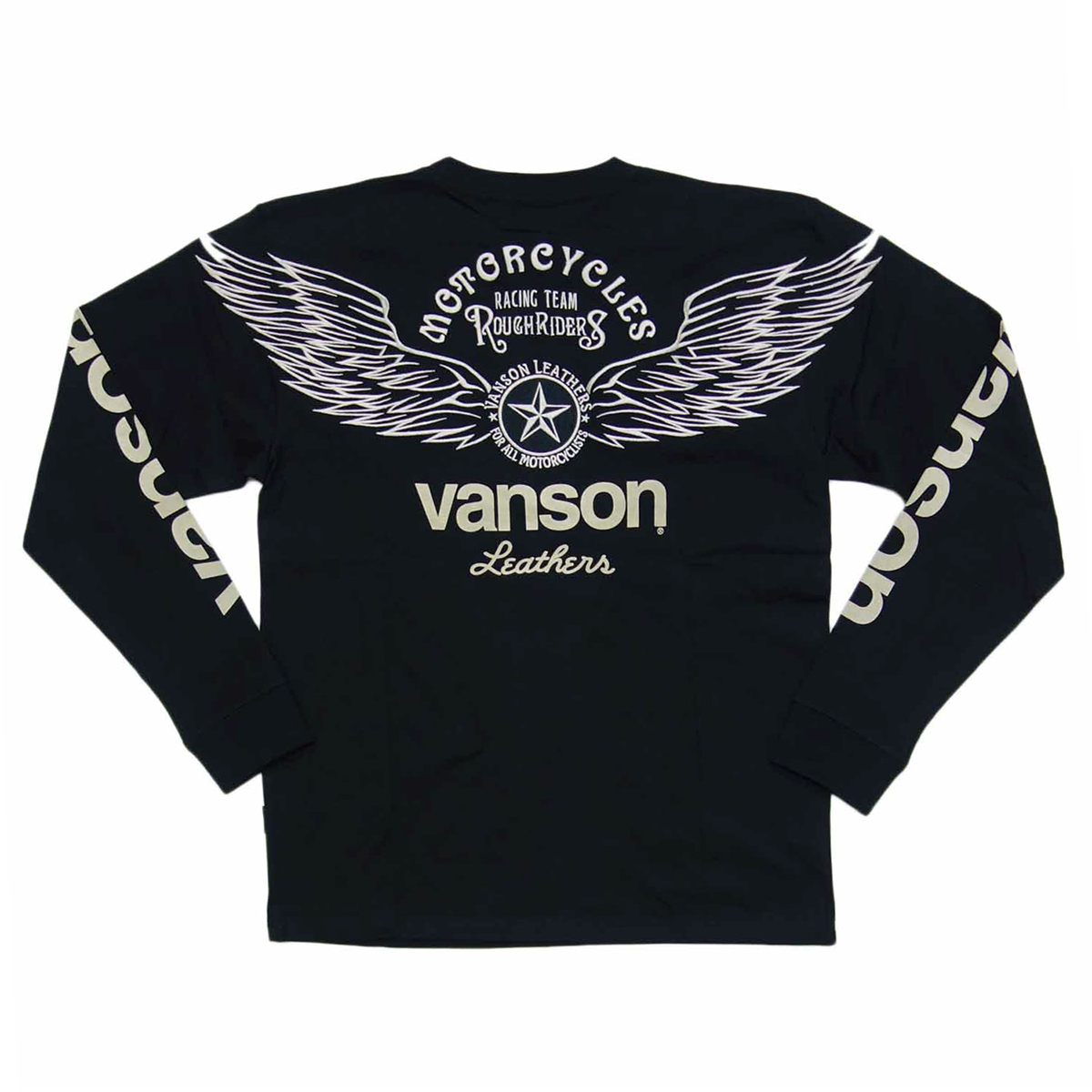 バンソン vanson 長袖 Tシャツ ロンT メンズ 黒 NVLT-2312