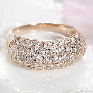 専用JF220★高級 ダイヤモンド0.63ct K18PG パヴェ リング 専用JF220☆高級 ダイヤモンド0.63ct K18PG パヴェ リング