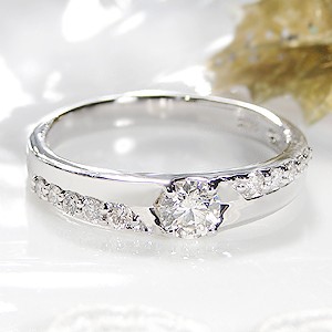 pt900 「0.4ct」 ダイヤモンド リング ジュエリー 指輪 プラチナ 4月