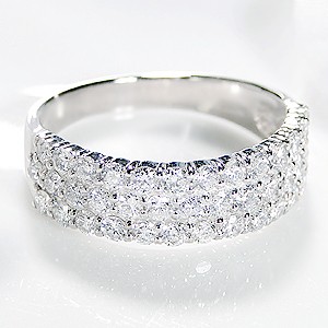 高級 天然 ダイヤモンド プラチナ パヴェ メレ ダイヤ リング 指輪　1ct 高級 天然 ダイヤモンド プラチナ パヴェ メレ ダイヤ リング