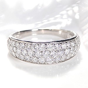 pt900 プラチナ ダイヤモンド ダイヤ 指輪 リング パヴェ 豪華 1