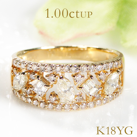 よっこ ダイヤモンドリング k18 WG H&C 1.00 よっこ ダイヤモンドリング k18 WG H&C 1.00 よっこ ダイヤモンド