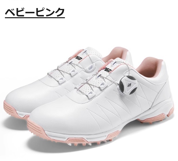 【2,000円OFF】PGM ゴルフシューズ レディース ダイヤル式 スパイクレス スニーカータイプ...