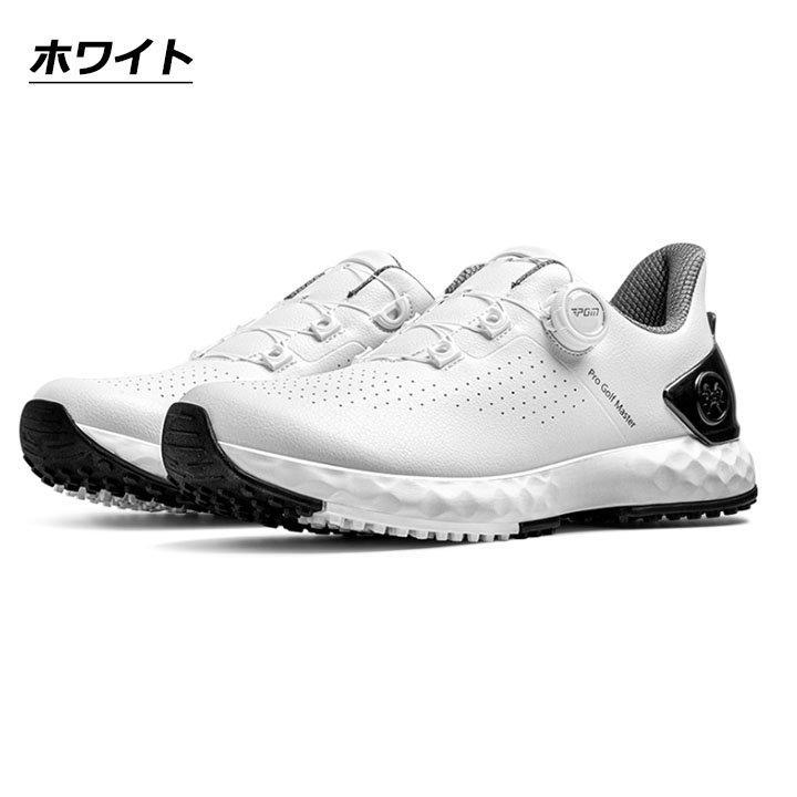 ゴルフシューズ PGM ダイヤル式 スパイクレス スニーカータイプ メンズ