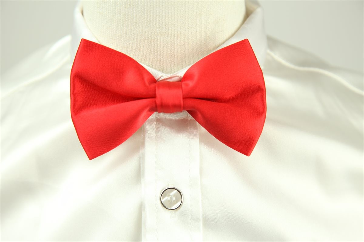 蝶ネクタイ キッズ 子供用 カラフル 赤 黄 青 ピンク 緑 紫 黒