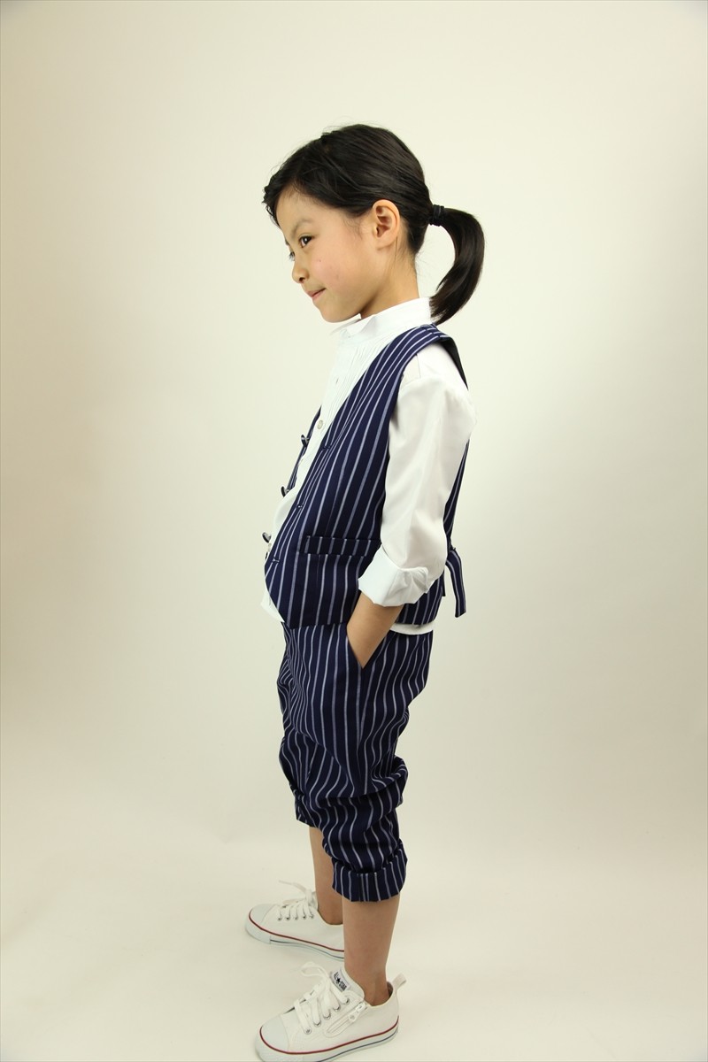 子供服フォーマル　ジェネレータースーツ男の子160 50%OFF セール フォーマルスーツ ピンストライプスーツ(上下組