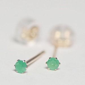 片方販売 ピアス セカンドピアス 軸太 0.9mm 地金 K18 誕生石 1月 2月 3月 4月 5月 6月 7月 8月 9月 10月 11月12月 金属アレルギー対応 日本製｜j-kimura｜06