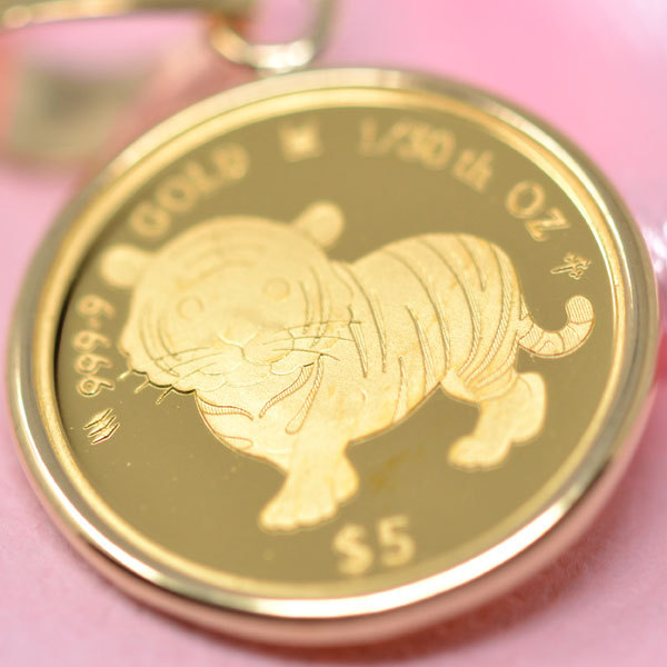 2022年 限定 寅年 コイン 純金 COIN 虎 とら Tiger コイン ペンダント