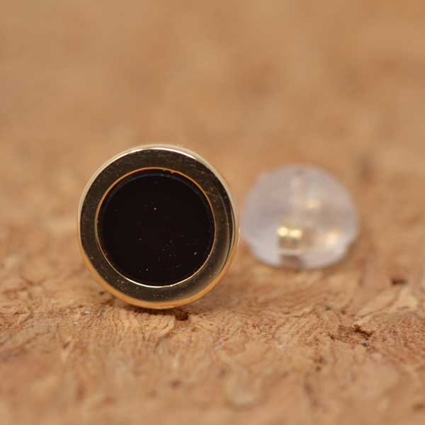 オニキス 片耳 ピアス シンプル デザイン 18金 K18 18K クリスマス