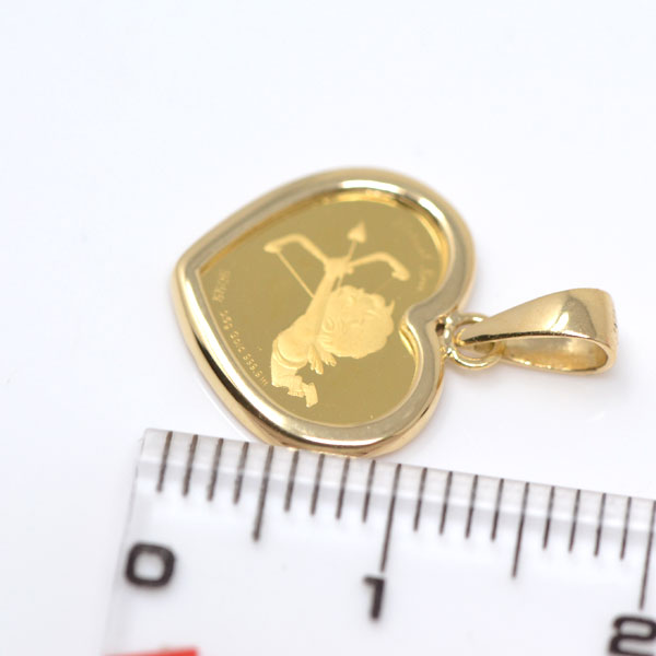 ミニ チュア 金貨コイン 直径8.0mm 18K 受注生産】 18金 24金 純金 1/10オンス ホースシュー コイン