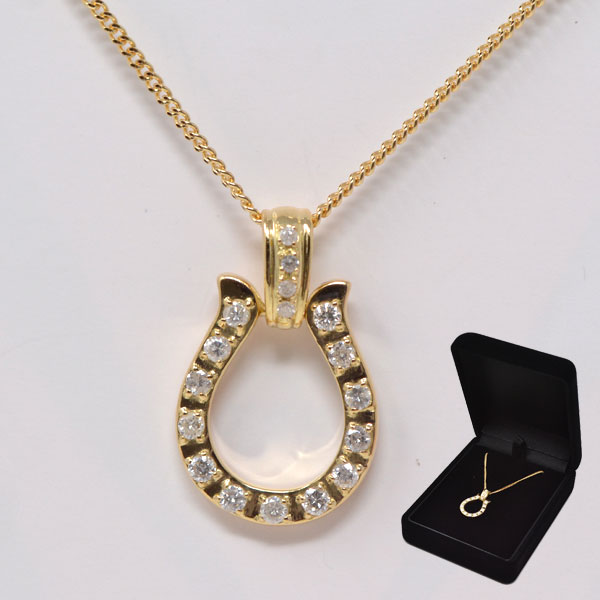馬蹄 ネックレス ペア カップル 18金 K18 18K ゴールド オシャレ