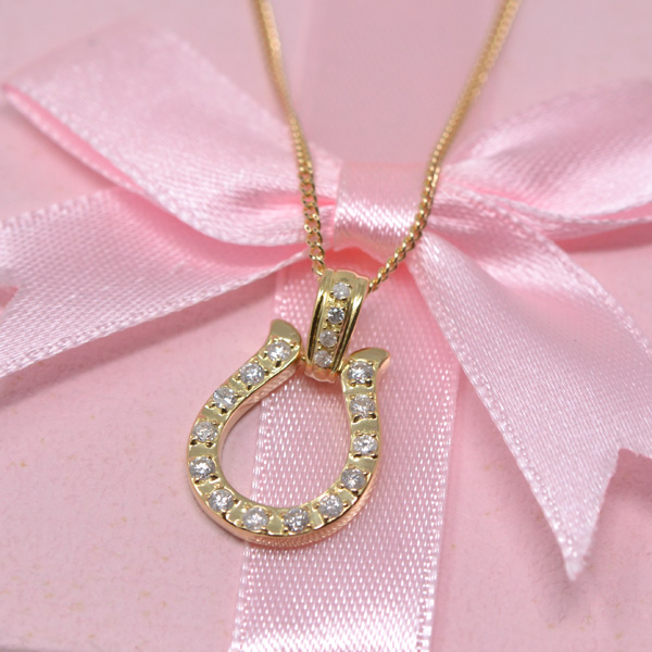 馬蹄 ネックレス ペア カップル 18金 K18 18K ゴールド オシャレ