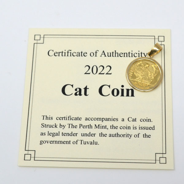 2022年 限定 コイン CAT COIN 猫 キャット チンチラ ペルシャ エリザベス コイン ペンダント トップ オシャレ 純金 24金 枠  18金 k18 18k 1/25 オンス ギフト : y230120 : ジュエリーコトブキ幸せ運ぶ宝石店 - 通販 - Yahoo!ショッピング