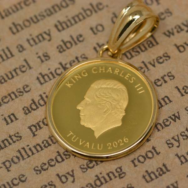 2026年 コイン ペンダント トップ ホース 馬 純金 K24 24金 枠 18金