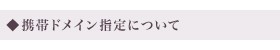 携帯ドメイン指定について