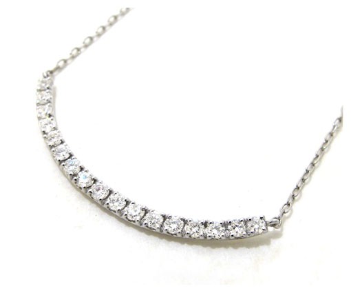 ネックレス ダイヤモンド プラチナ 0.3ct ラインネックレス バー