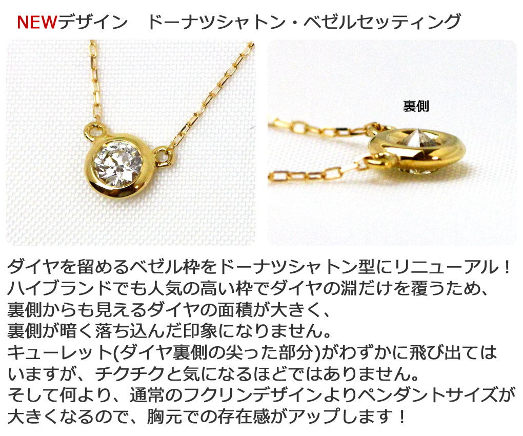 ダイヤモンド ネックレス 0.2ct K18 イエローゴールド 一粒ダイヤ 0.20 