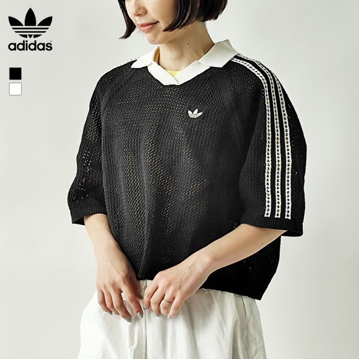 Adidas ワッフルニット 半袖ポロシャツ アディダス オリジナルス ワッフル ニット ポロシャツ / アディダス