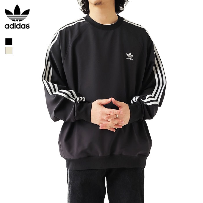 adidas PULL OVER アディダス プルオーバー メンズ レディース BLACK/WHITE ブラック JX8965 adidas PULL OVER ブラック/ホワイト（アディダス プル オーバー