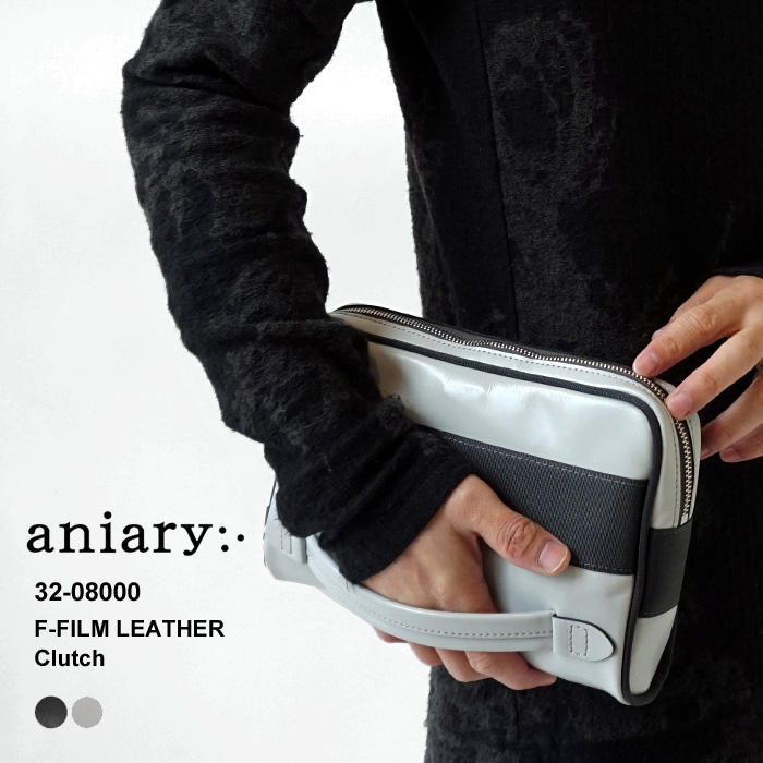 (正規販売店)アニアリ クラッチバッグ メンズ aniary Clutch F-FILM LEATH...