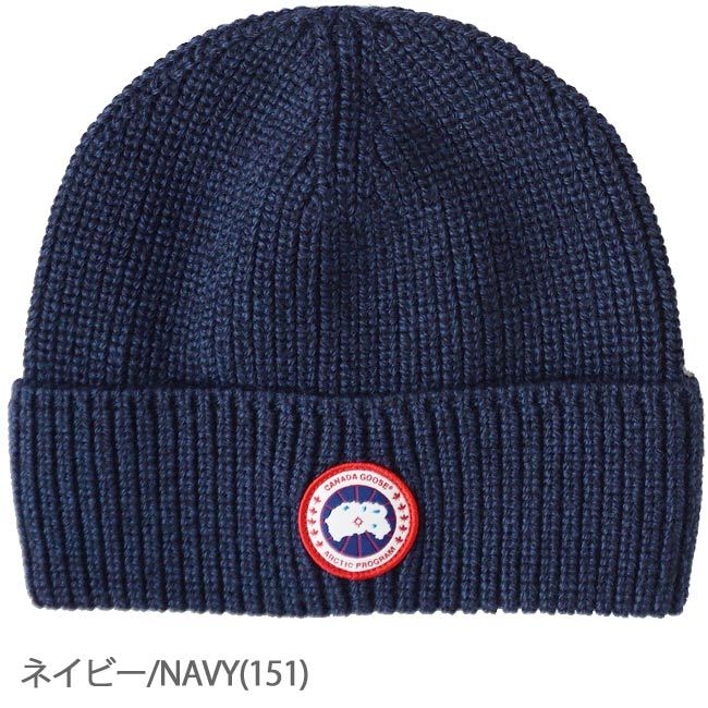 安い割引 専用 Canada ニット帽 ニットキャップ ネイビー ロゴ Goose ニットキャップ ビーニー