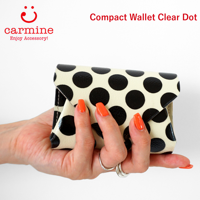 カーマイン 財布 レディース carmine Compact Wallet Clear Dot コンパクトウォレット クリアドット 三つ折り ミニ財布 レザー 本革 CWCD｜j-piaplus｜02