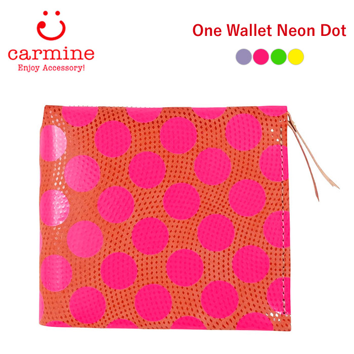 カーマイン 財布 レディース carmine One Wallet Neon Dot ワンウォレット ネオンドット 二つ折り ミニ財布 コンパクト レザー 本革 ONENDT｜j-piaplus｜03