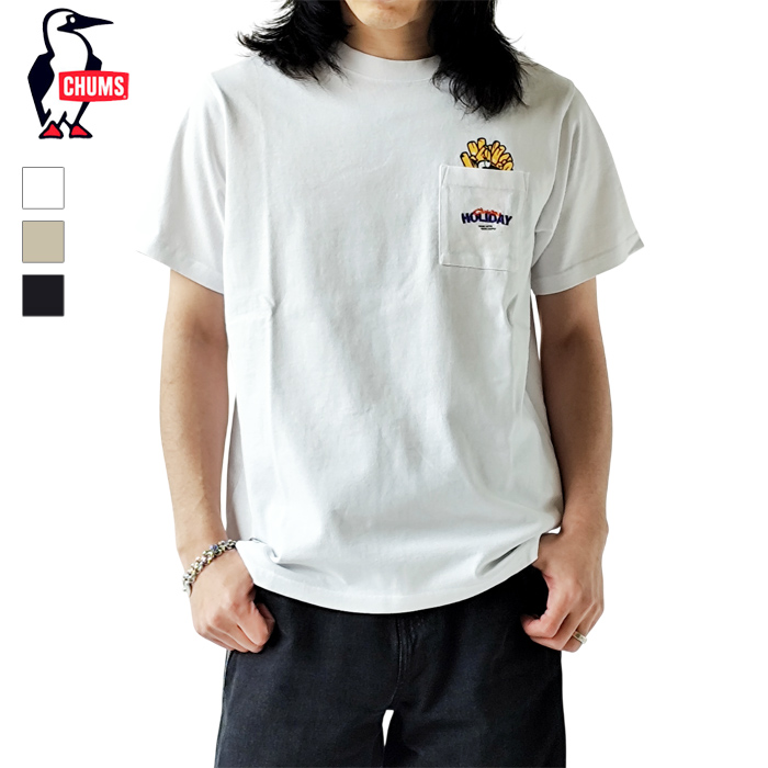 CHUMS（チャムス） 半袖 Tシャツ Anti-Bug Fast Food Pocket T-Shirt
