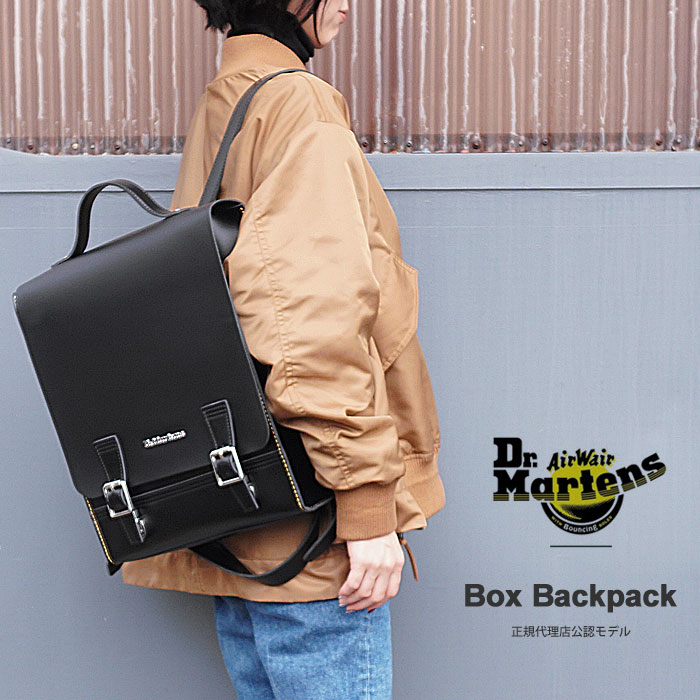 ドクターマーチン リュック バッグ レディース Dr.Martens Box Backpack ボックス バックパック リュックサック 鞄 本革 AB104001 (正規販売店)(クーポン対象外)｜j-piaplus｜02