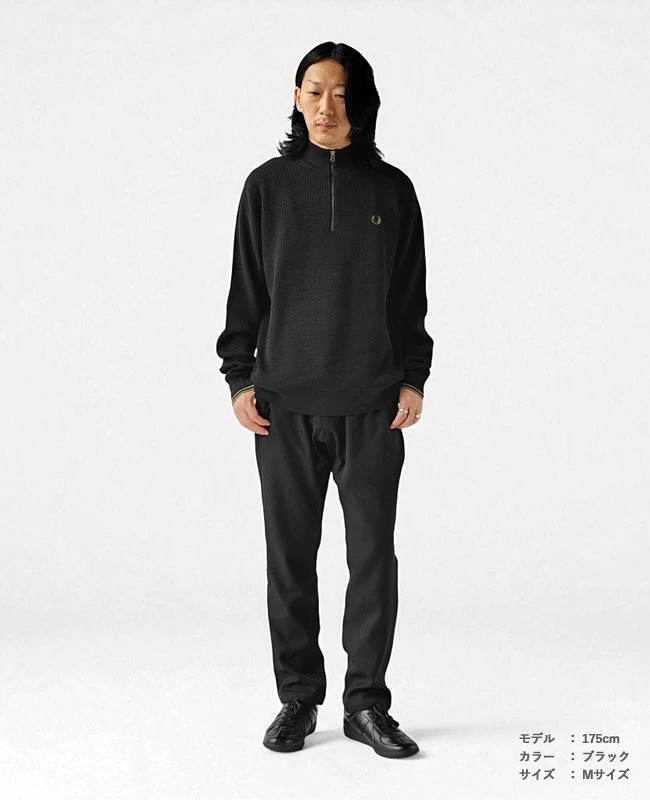 フレッドペリー ニット ジャケット メンズ FRED PERRY Waffle Stitch