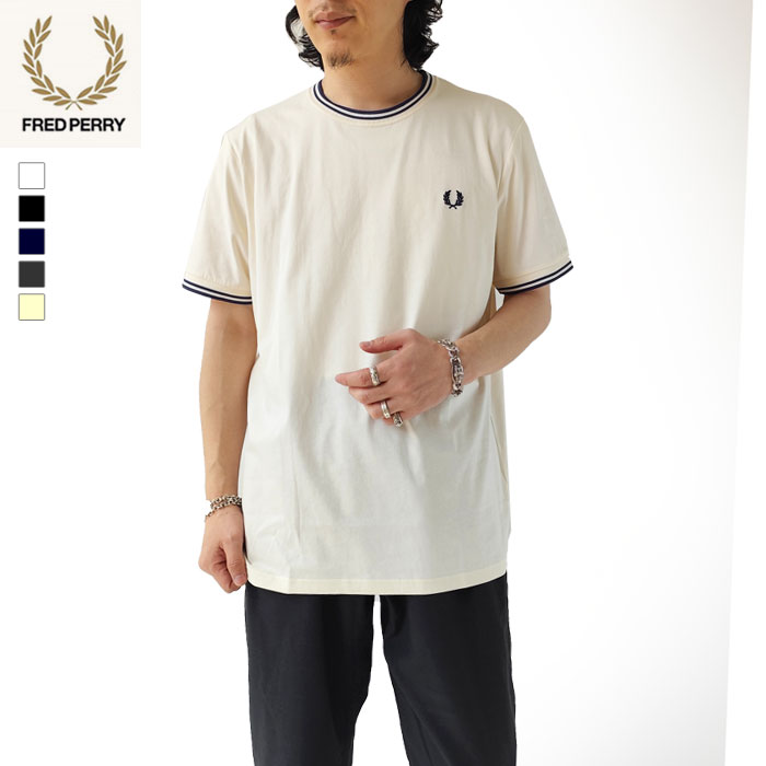 Tシャツ・カットソー FRED PERRY SS25 TWIN TIPPED T-SHIRT (M1588 Y58) FRED PERRY フレッドペリー Tシャツ メンズ Twin Tipped T-Shirt
